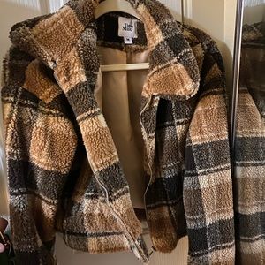 Tiger Mist cropped plaid jacket